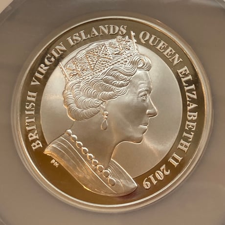 【NGC鑑定MS69】 5オンス ウナとライオン 2019 イギリス領 ヴァージン諸島 5ドル銀貨 5oz シルバーコイン 英国 BVI Una Lion BU版