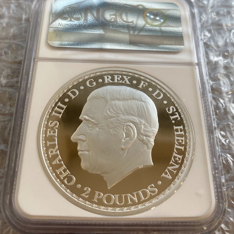 最高鑑定品】2023 イギリス ブリタニア 2オンス 銀貨NGC PF70