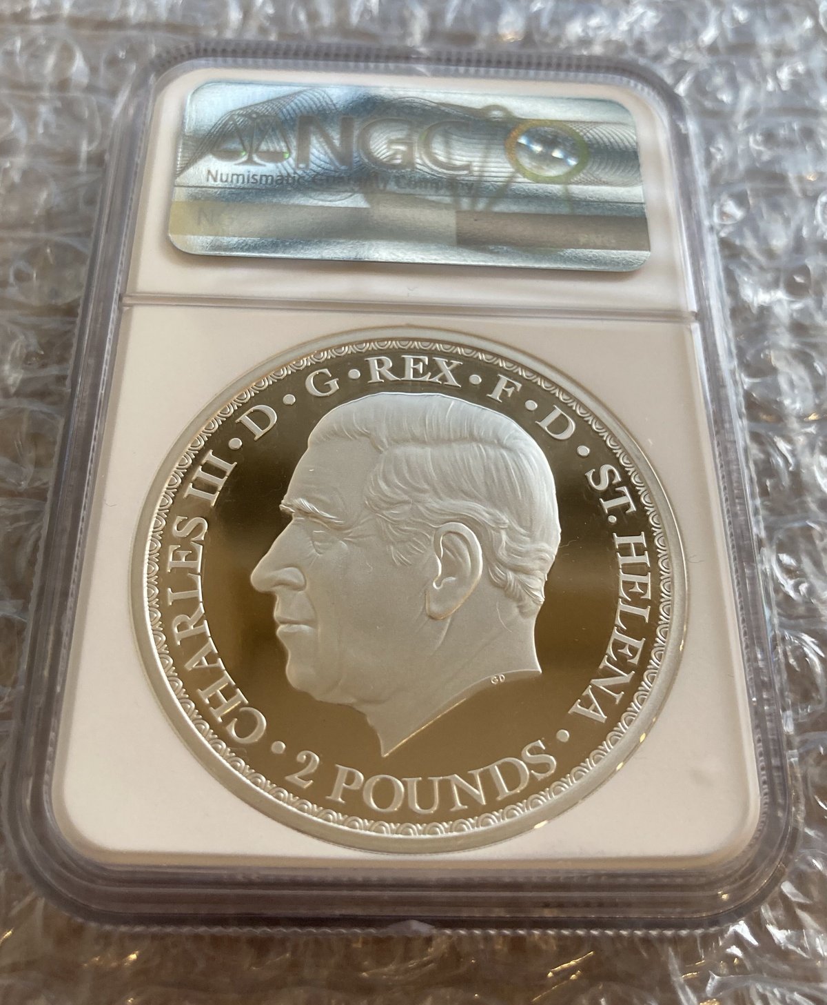 2オンス銀貨 最新2023年度 NGC鑑定PF70+FR ウナとライオン イギリス領