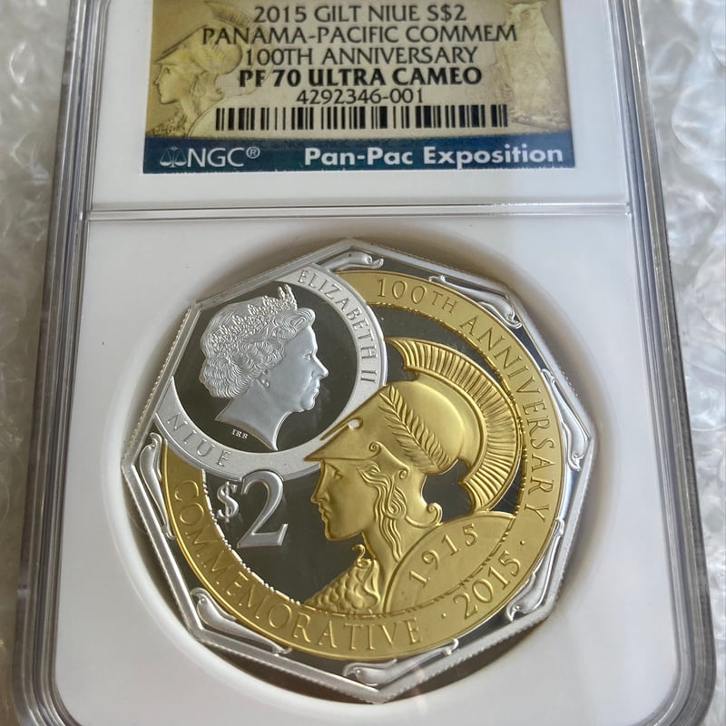 オクタゴナルコイン・八角形】 NGC鑑定PF70 2015年 ニウエ パナマ