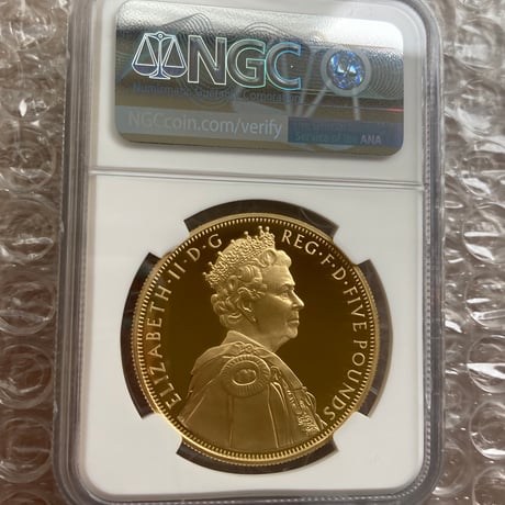NGC鑑定PF69 ダイヤモンドジュビリー 2012年 エリザベス女王60周年記念 Gilt版 5ポンド銀貨 シルバープルーフコイン ヤングヤング Royal Mint