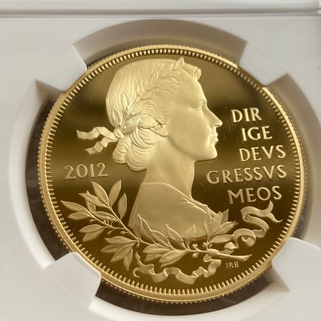NGC鑑定PF69 ダイヤモンドジュビリー 2012年 エリザベス女王60周年記念 Gilt版 5ポンド銀貨 シルバープルーフコイン ヤングヤング Royal Mint