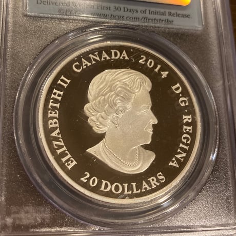 PCGS鑑定PR70 カナダ造幣局 グリーン・クリスタル・メイプルリーフ銀貨 2014年 プルーフ シルバーコイン カナディアンミント メープルリーフ