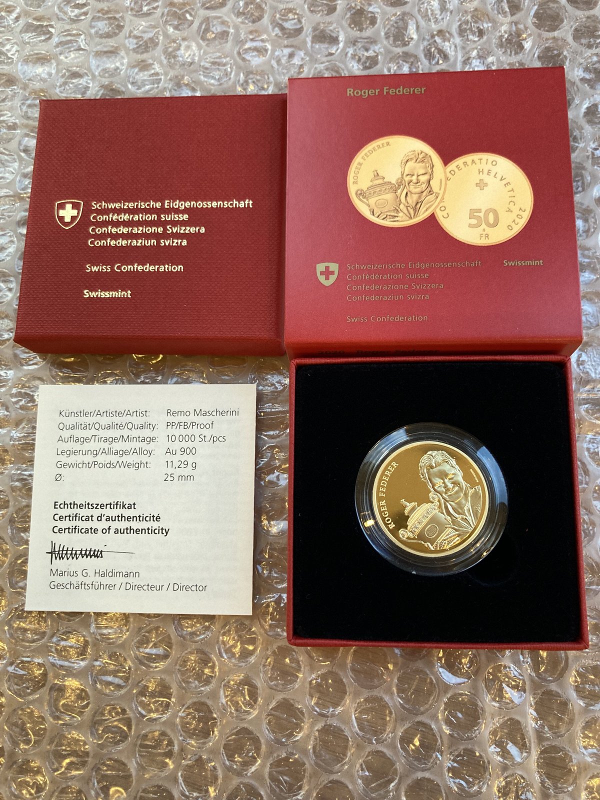 金貨・プルーフコイン版】ロジャーフェデラー ゴールドコイン スイス 金貨・プルーフコイン版】ロジャーフェデラー ゴールドコイン スイス