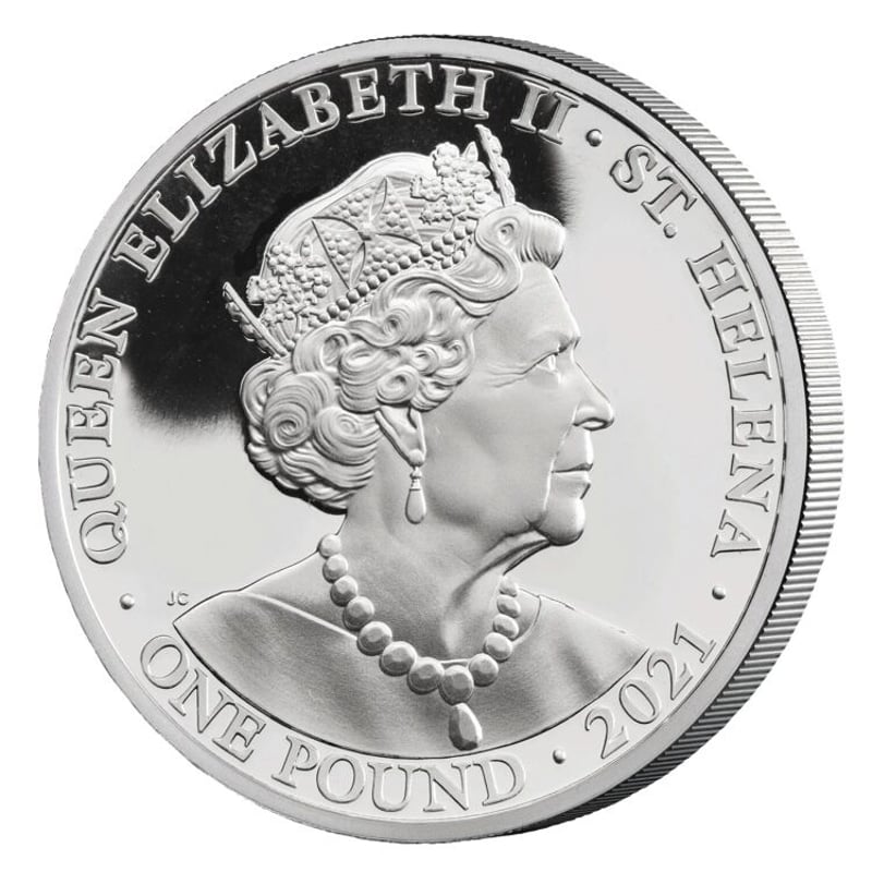 貨幣セントヘレナ 女王の美徳「勝利」2021年最新作 ※純銀