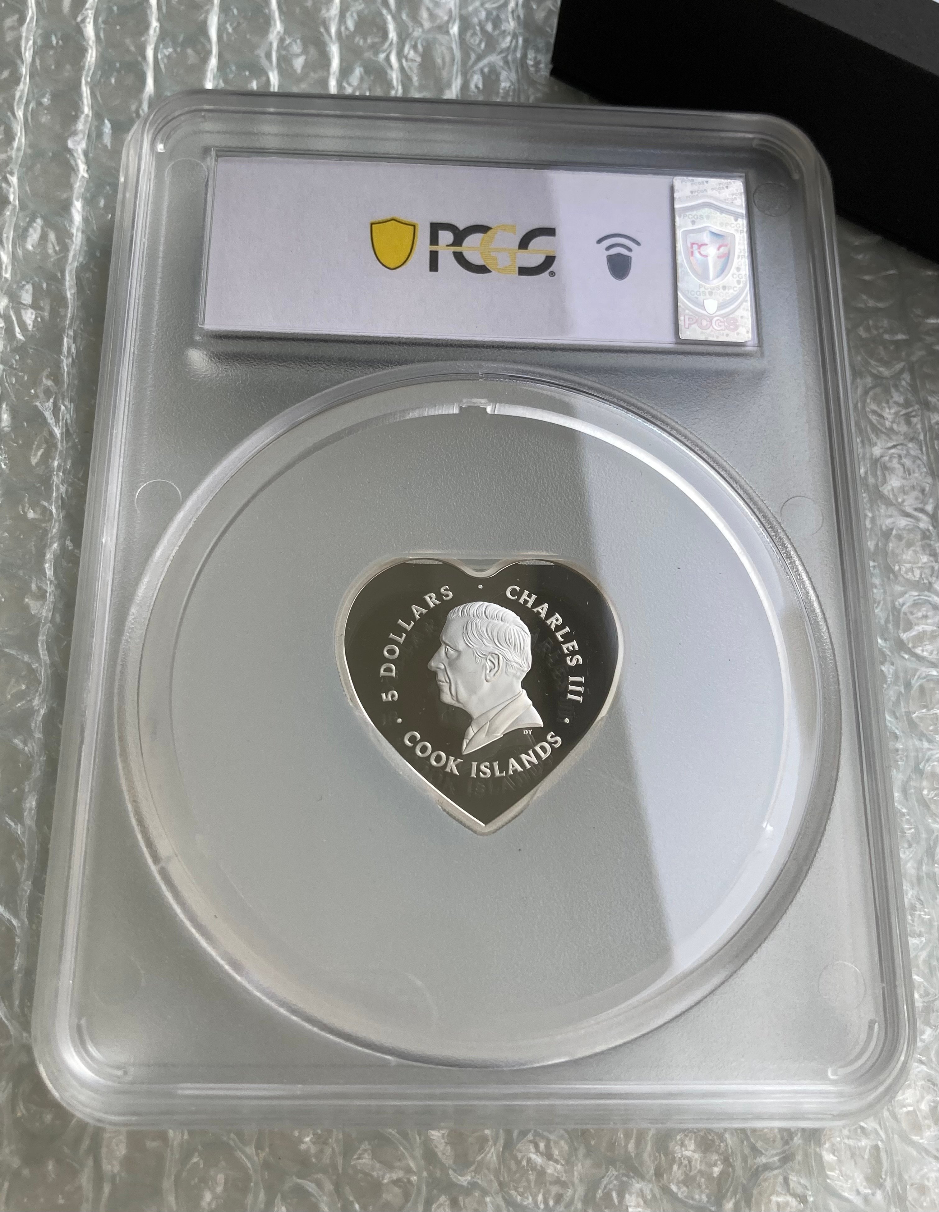【愛の輝き】PCGS 70DCAM 2025 ブリリアントラブ 銀貨 クック諸島 original
