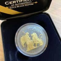 ウナとライオン 2022年 イギリス領セントヘレナ造幣局 ゴールドブラックエンパイア版 銀貨 シルバーコイン Una Lion