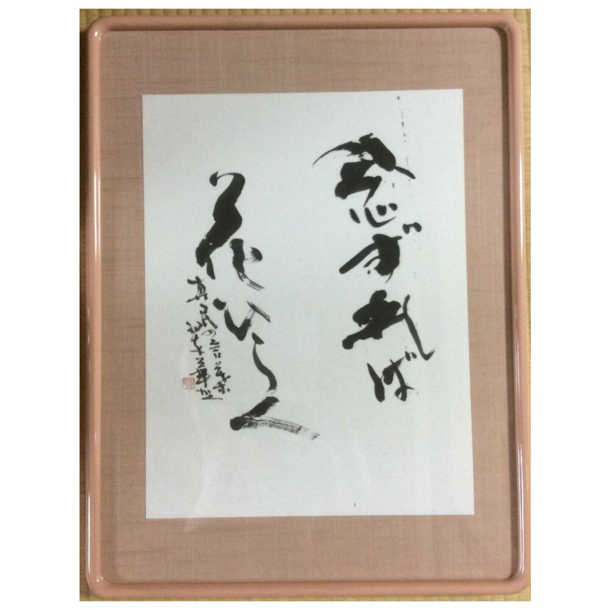 掛軸 野の仏　念ずれば花開く 念ずれば花ひらく（真民の言葉より） | 書道家翠和の言霊わーるど