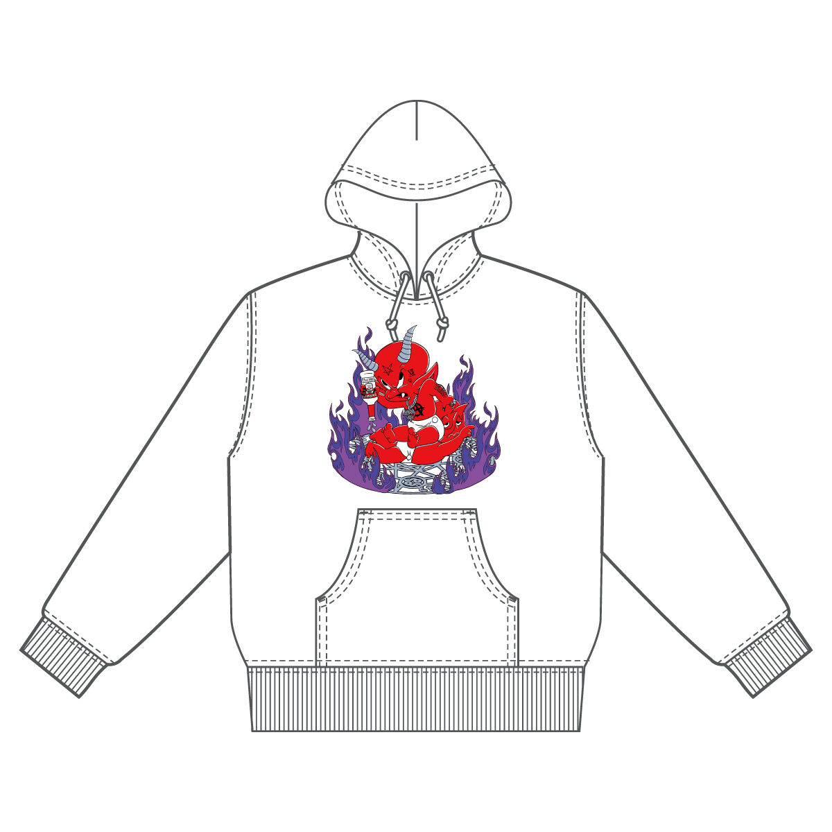 BABY DEVIL HOODIE WHITE FUJI TRILL Official