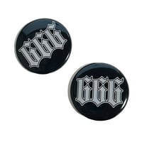 SBD 666 PINBACK BUTTON　(BLACK)