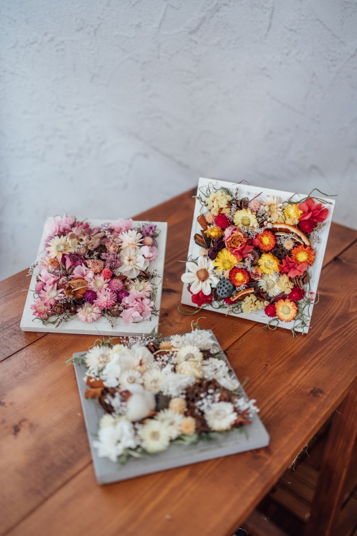 アレンジ.002 ドライフラワーフレームS ビタミン | kukka