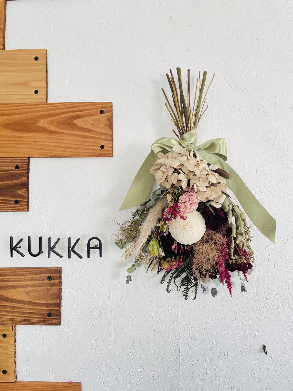 スワッグ229 dry-flower-bouquet-swag-red-