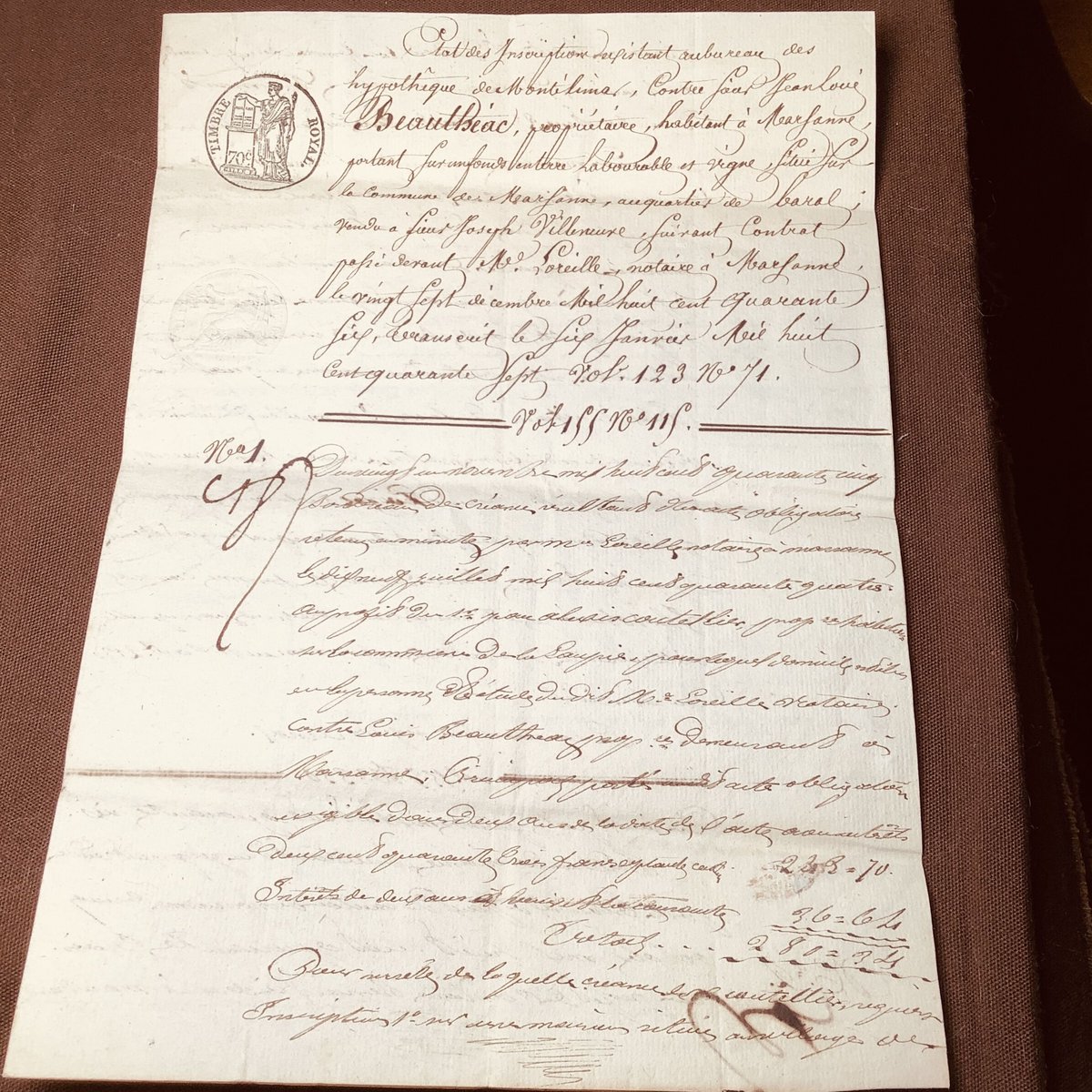 フランスの古文書1800〜1900年代 c-333 | Ivy