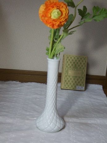 花瓶 フランス フラワーベース　ミルクガラス ミルクカラー ガラス フラワーベース 全2種 花瓶 | 70PARK