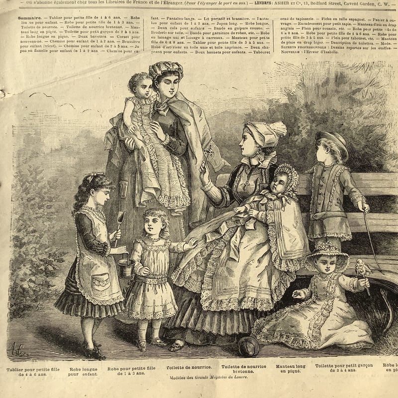 アンティーク雑誌 フランス La mode ilustree 1883年の手芸本 c-380