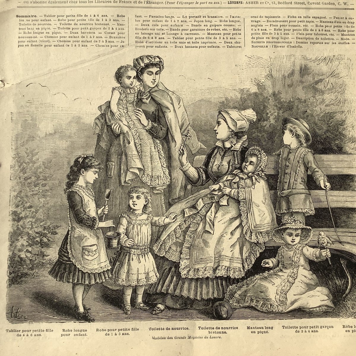 REVUE DE LA MODE 印刷物 1875 年 【商品番号③】 500x0.jpg