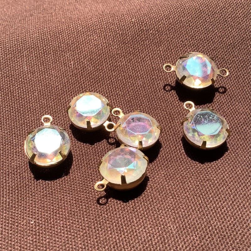 ボールカットオーロラ ガラス ヴィンテージ ブローチ 硝子 ボールカットオーロラ ガラス ヴィンテージ ブローチ 硝子 新作