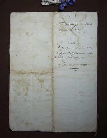 アンティーク古文書 フランス1814年公文証 c-279 | Ivy