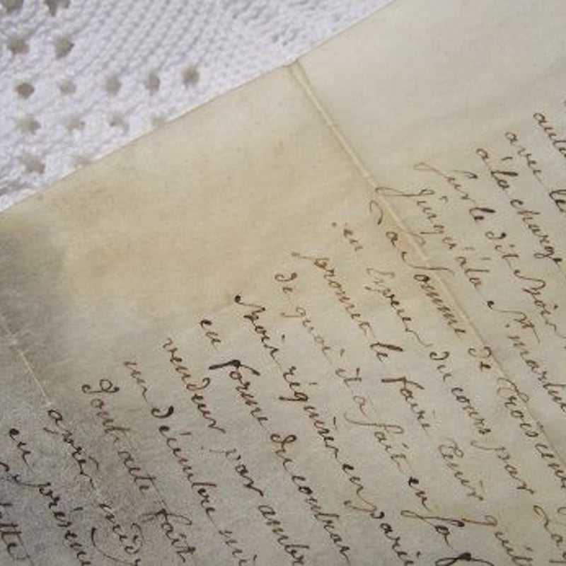 フランス古文書 羊皮紙1786年製 c-256 | Ivy