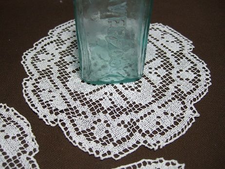 アンティークフィレレースドイリー直径12.5cm f-946 | Ivy