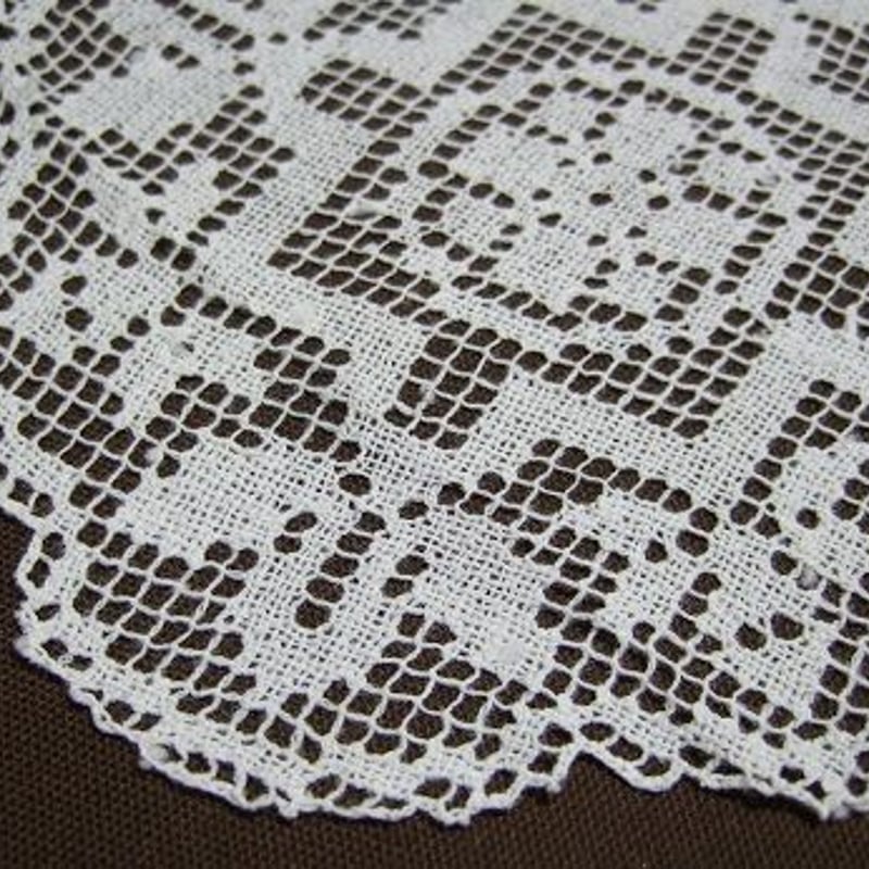 アンティークフィレレースドイリー直径12.5cm f-946 | Ivy