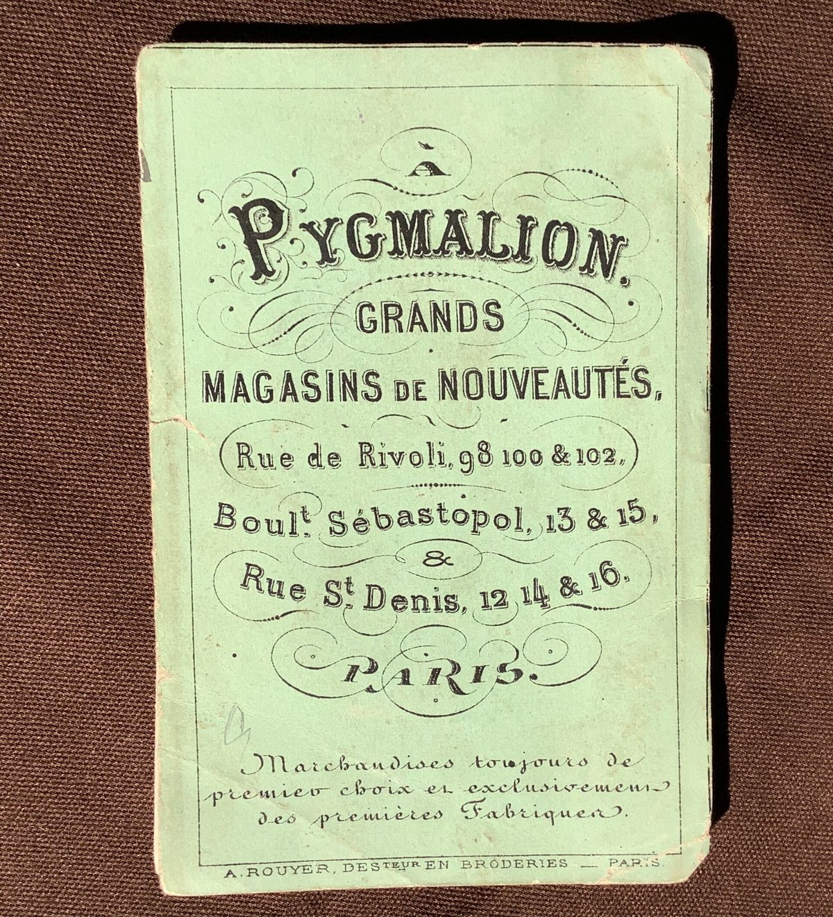 アンティーク広告冊子本 クロモス蛇腹カードフランス 1875年製 c