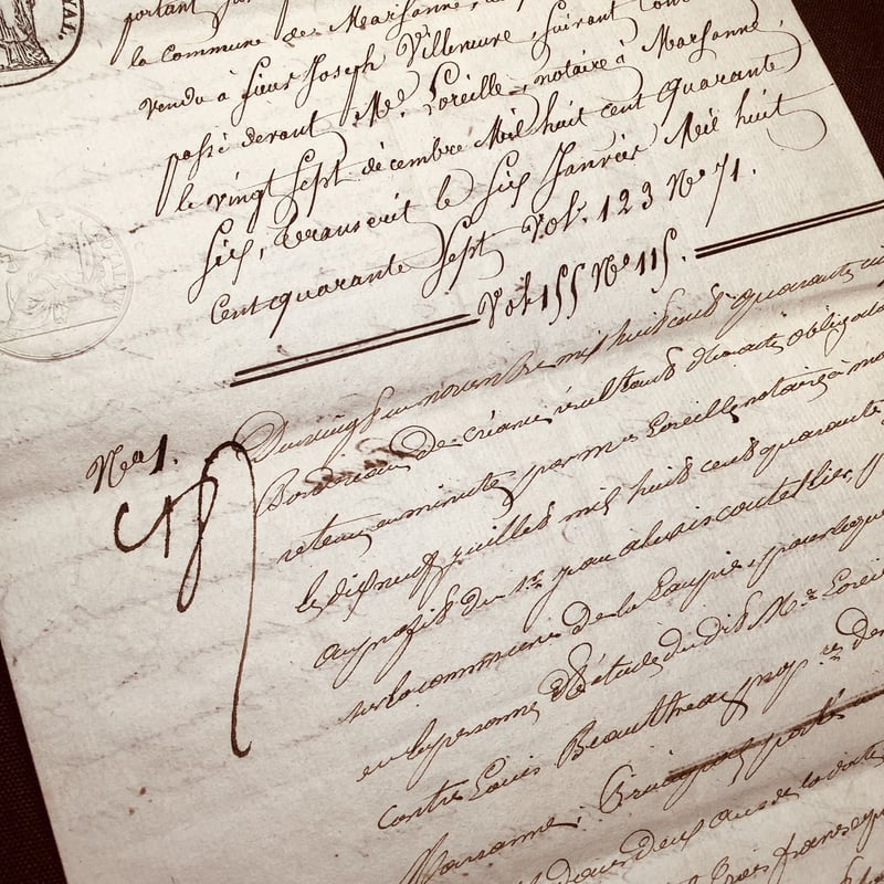フランスの古文書1800〜1900年代 c-333 | Ivy