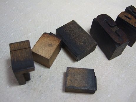 アンティーク プリンタートイレ 木製スタンプ プリンターブロック 木のスタンプ w-119 | Ivy