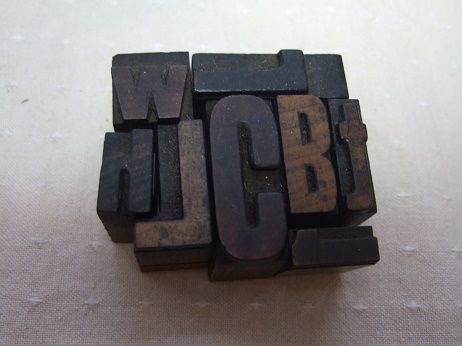 アンティーク プリンタートイレ 木製スタンプ プリンターブロック 木のスタンプ w-119 | Ivy