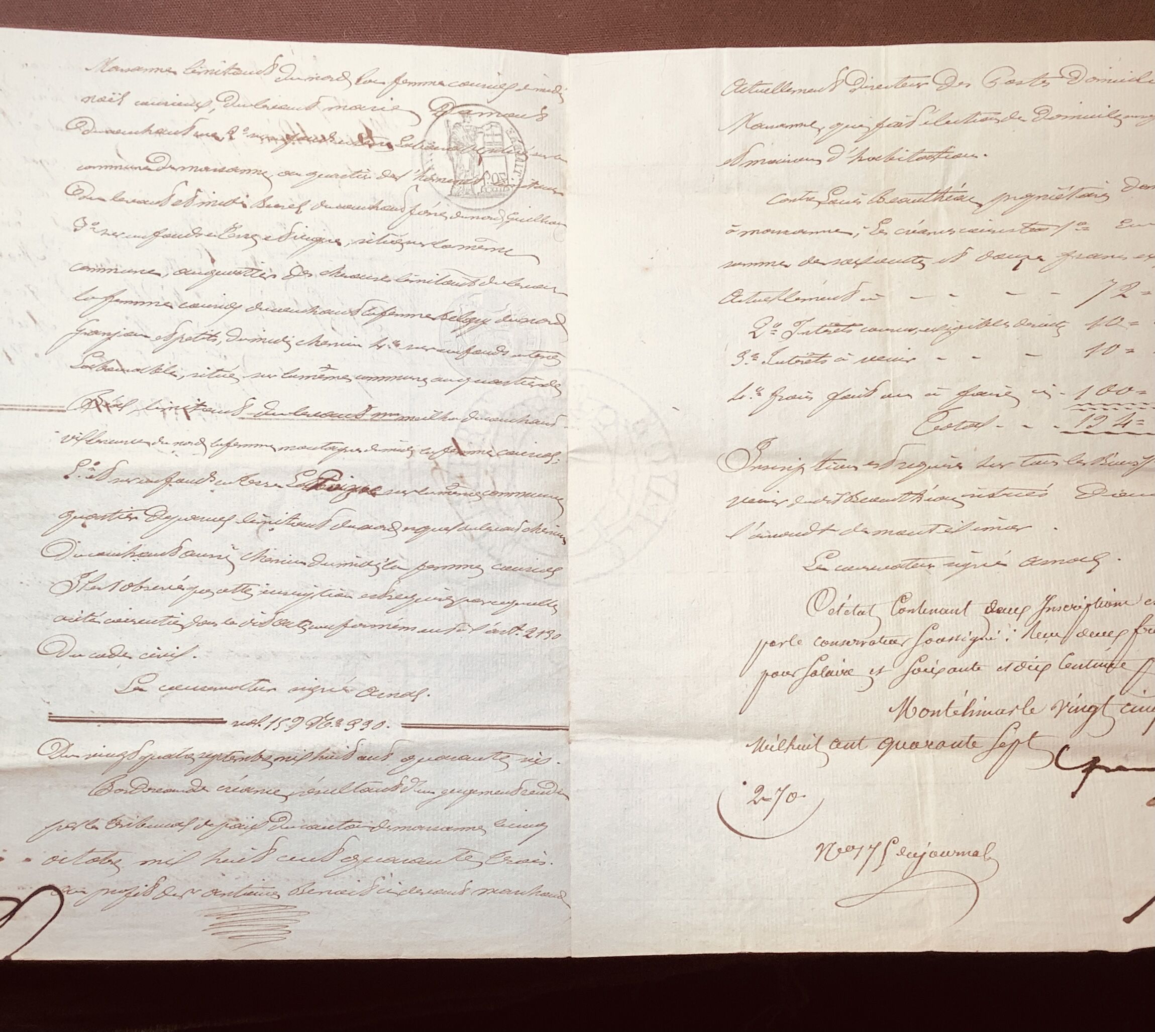 フランスの古文書1800〜1900年代 c-333 | Ivy