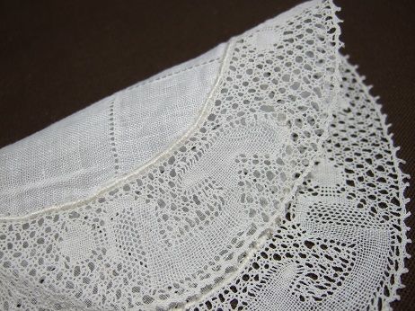 アンティークボビンレースドイリー直径14cm f-938 | Ivy