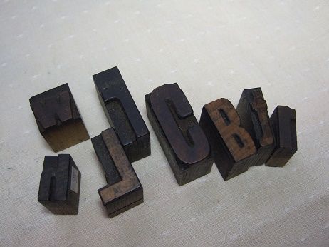 アンティーク プリンタートイレ 木製スタンプ プリンターブロック 木のスタンプ w-119 | Ivy