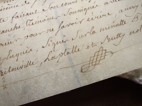 フランス古文書 羊皮紙1786年製 c-256 | Ivy