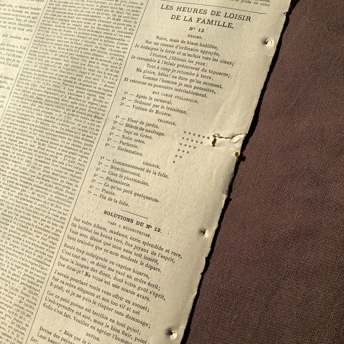 REVUE DE LA MODE 印刷物 1875 年 【商品番号③】 フランスの100年の歴史を持つファッション誌La Mode Illustréeの