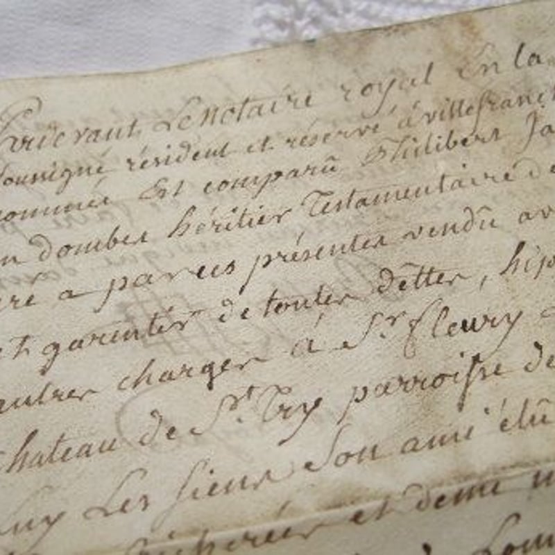 フランス古文書 羊皮紙1786年製 c-256 | Ivy