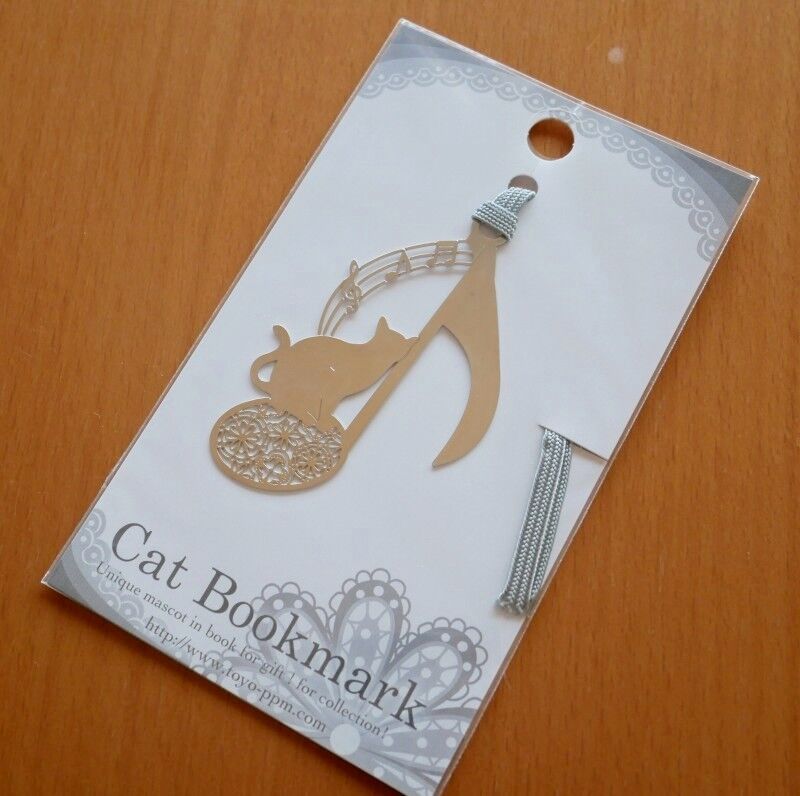 BC002 猫と音符のしおり（シルバー） | アールミュージックの
