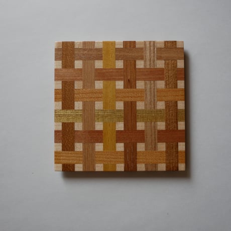 色木編みコースター L