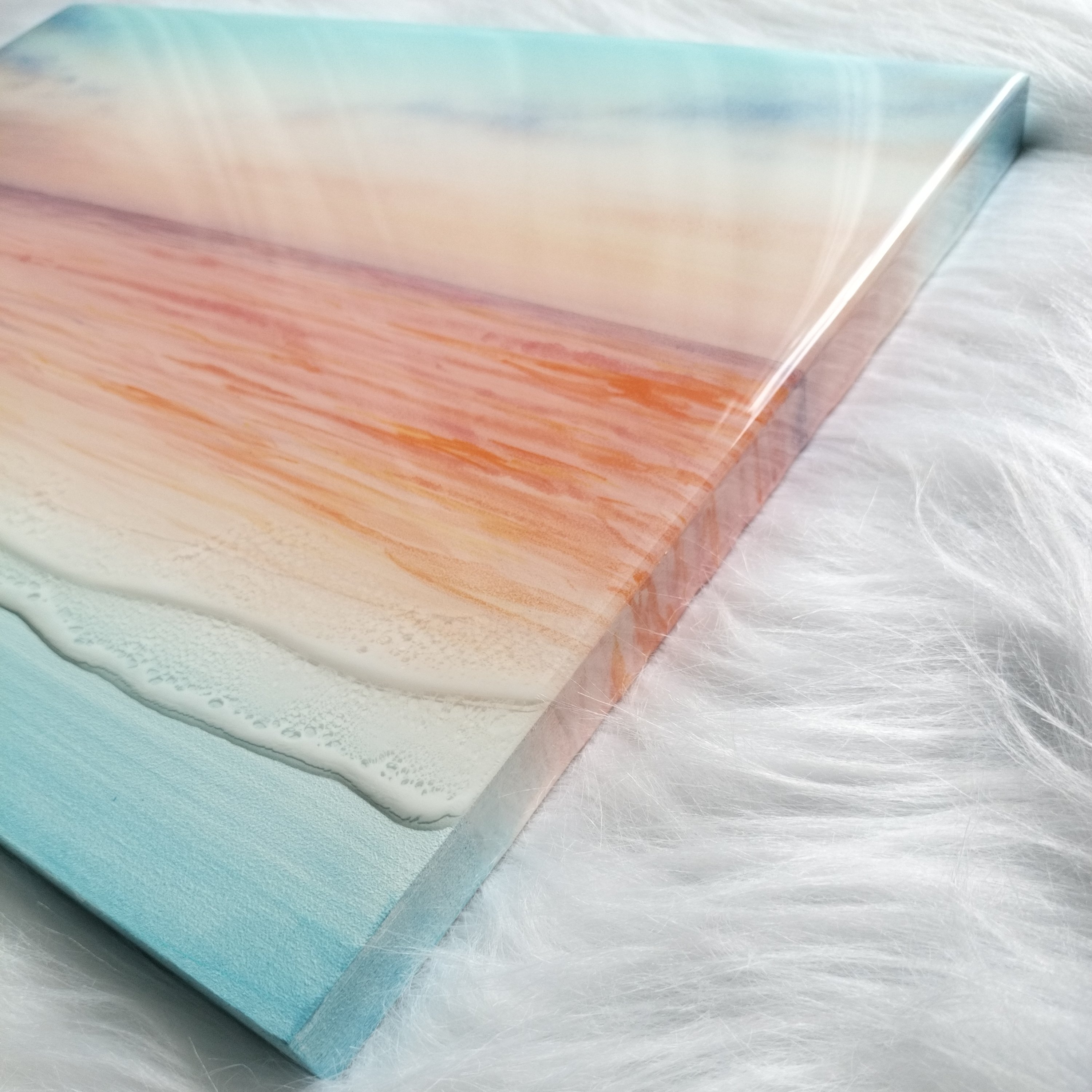 Sunset ocean（A3 42×30cm）ペイント・レジンアート原画 | with ART