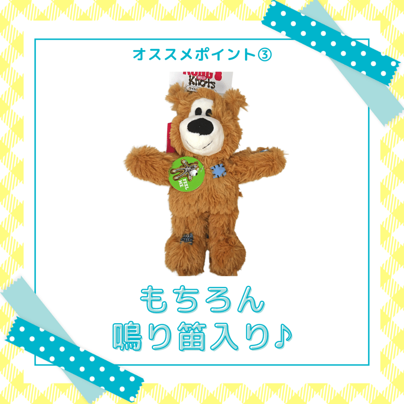 コング ワイルドノット テディ Mサイズ | 犬のしつけ教室「いぬのわく