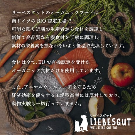 リーベスグット【オーガニックサーモン】（成猫用・ウェット）100g  × 12袋セット