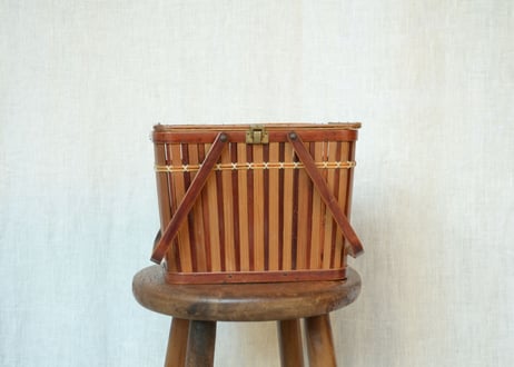 ストライプなカゴバック
