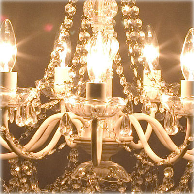 シャンデリア(電球つき) LED電球対応】9灯 シャンデリア〈Juliette〉 2カラー展開 | LarumDeco