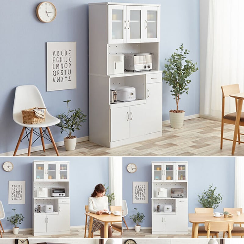 【新品・送料無料】レンジ台 180cm×90cm レンジ台 キッチン収納 キッチンボード 食器棚 180cm×90cm ハイタイプ