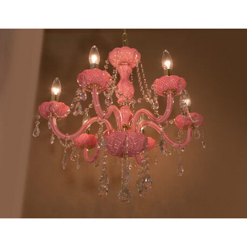 LED電球対応】6灯 クリスタルガラス シャンデリア 〈Rosa LED電球対応】6灯 クリスタルガラス シャンデリア 〈Rosa