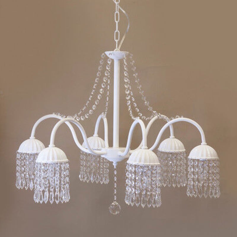 ホワイトシャンデリア 6灯　※電球なし ホワイトシャンデリア 6灯 ※電球なし ホワイトシャンデリア 6灯 ※電球