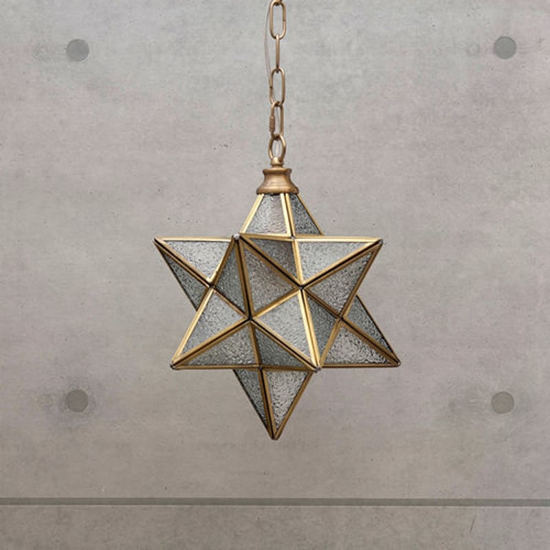 NEW 星型 スターグラス ペンダントランプ Lサイズ | LarumDeco