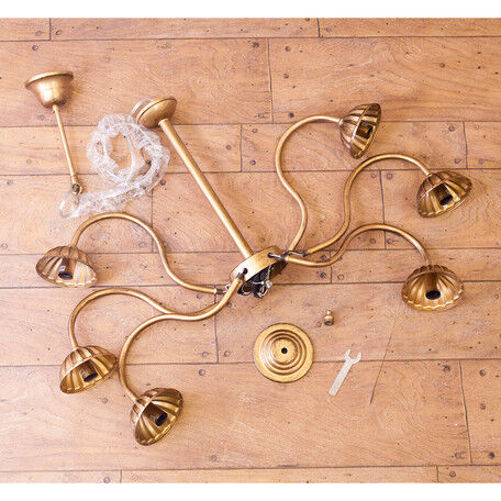 LED電球対応】6灯 クリスタルガラス シャンデリア 〈Linda