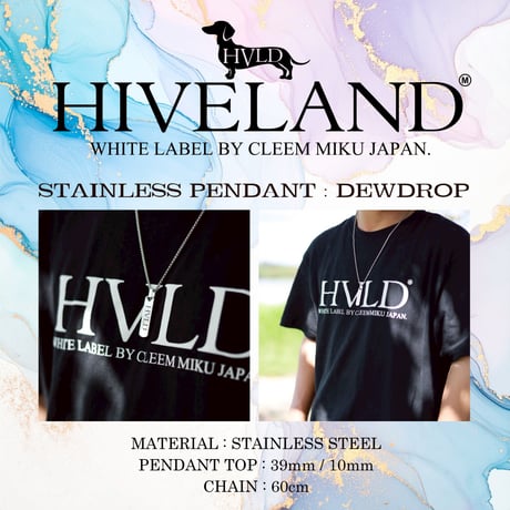 【GOODS】HIVELAND/ STAINLESS PENDANT : DEWDROP