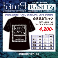 【GOODS】Jam9 ホール公演記念Tシャツ