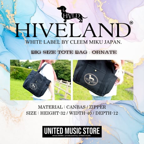 【GOODS】HIVELAND/ BIG SIZE TOTE BAG : ORNATE